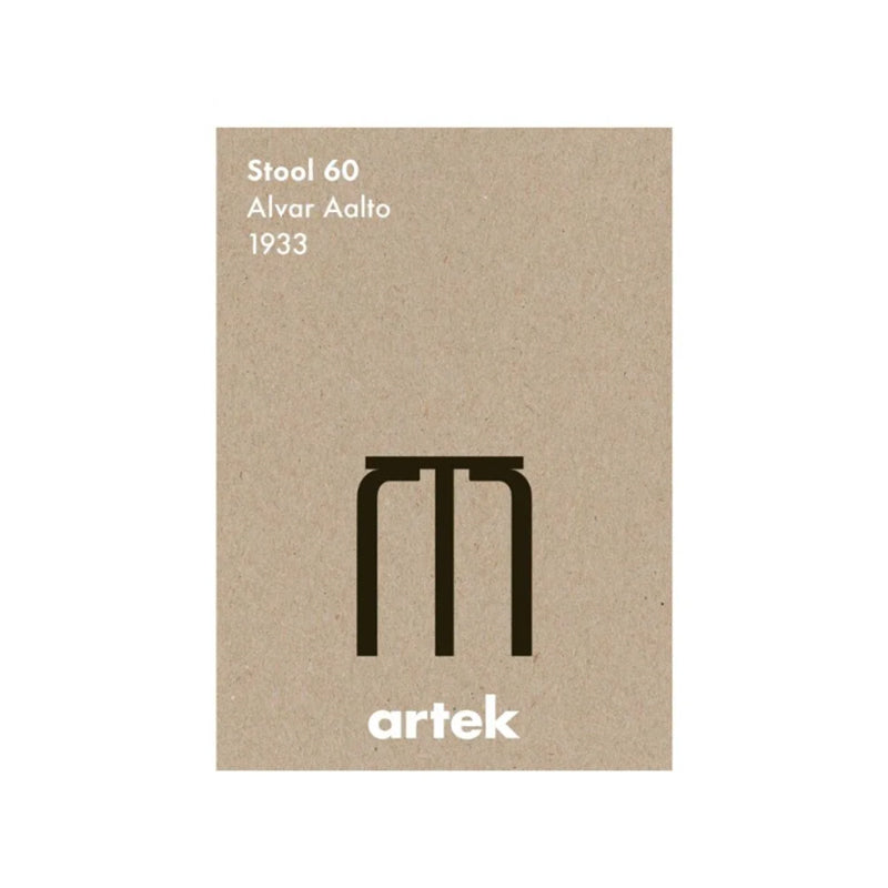 Artek Stool 60, Greige, 50 x 70 cm, Poster