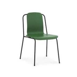 Studio Chair, Black legs, Green Seat