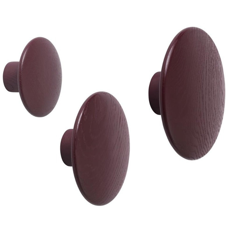 The Dots Single Medium, Burgundy