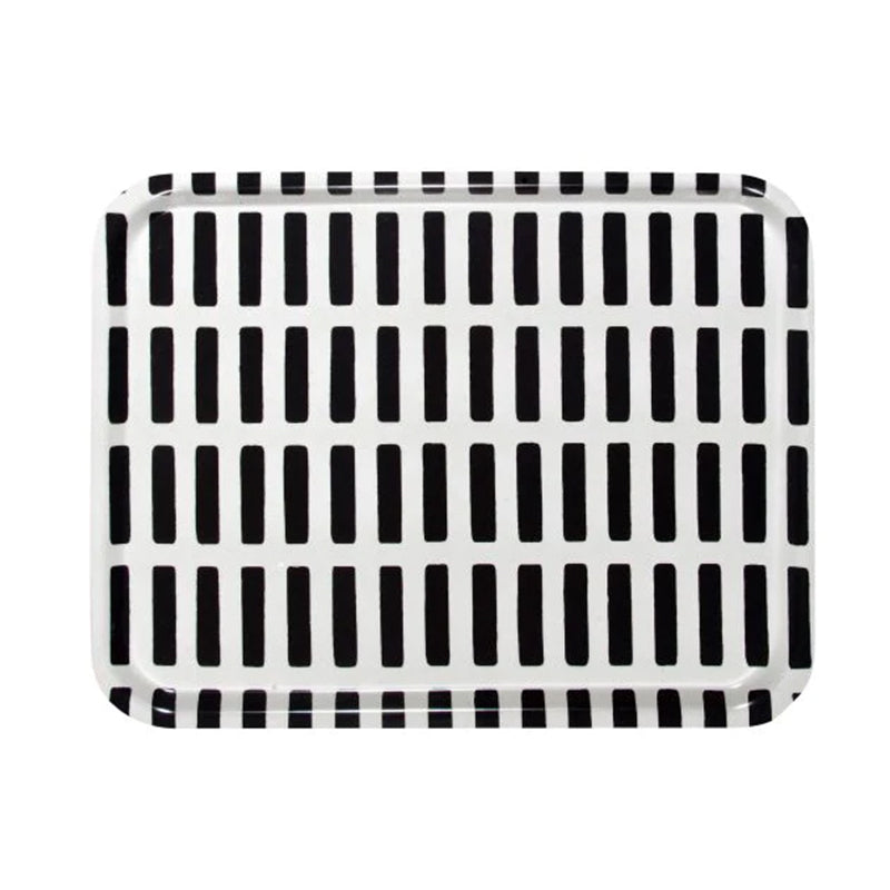 Artek Siena Tray, Large, Plywood and Paper, White/Black