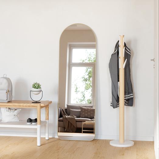 Hubba Arched Leaning Mirror, Floor (Brass)