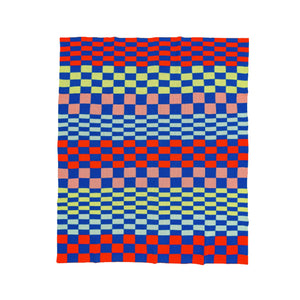 Albers Checkerboard Throw - Cobalt