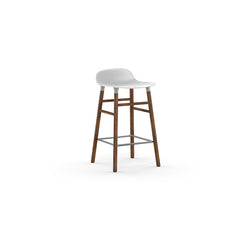 Form Stool 65cm White/Walnut